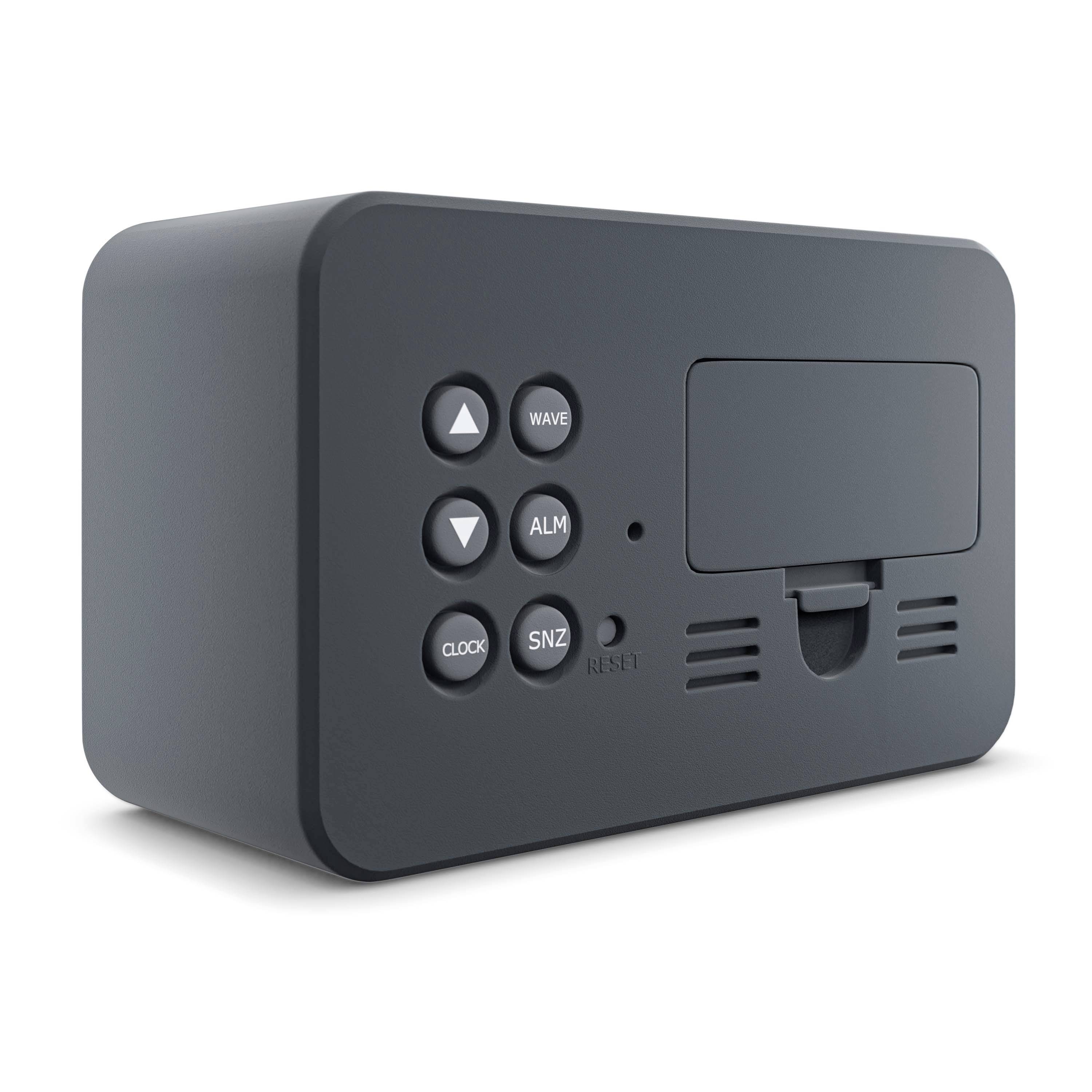 Mebus 51460 radiopiloté(e) Réveil anthracite Heures de réveil 2