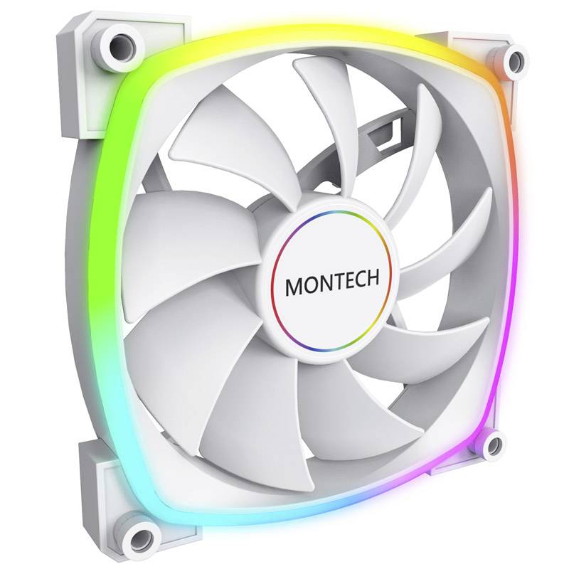 Montech AX140 PWM ARGB Lüfter - 140mm, weiß Ventilateur pour PC blanc (l x H x P) 140 x 140 x 25 mm