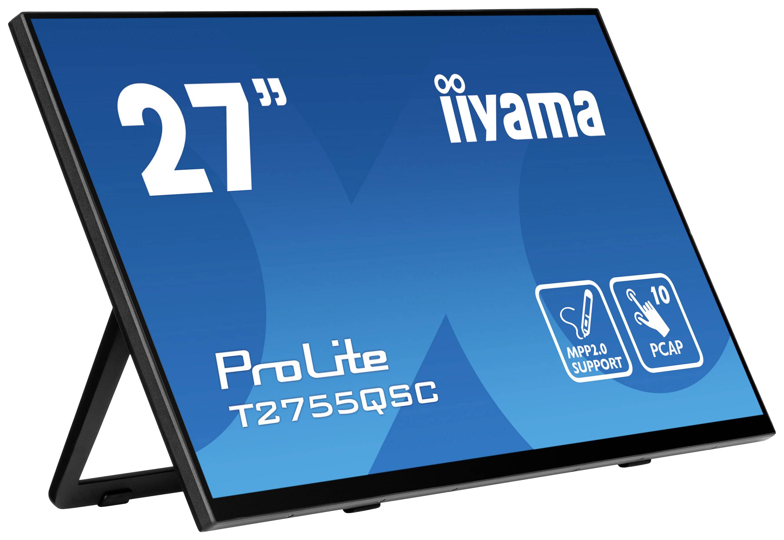 Iiyama ProLite T2755QSC-B1 Moniteur tactile CEE: D (A - G) 68.6 cm (27 pouces) 2560 x 1440 pixels 16:9 5 ms HDMI™, DisplayPort