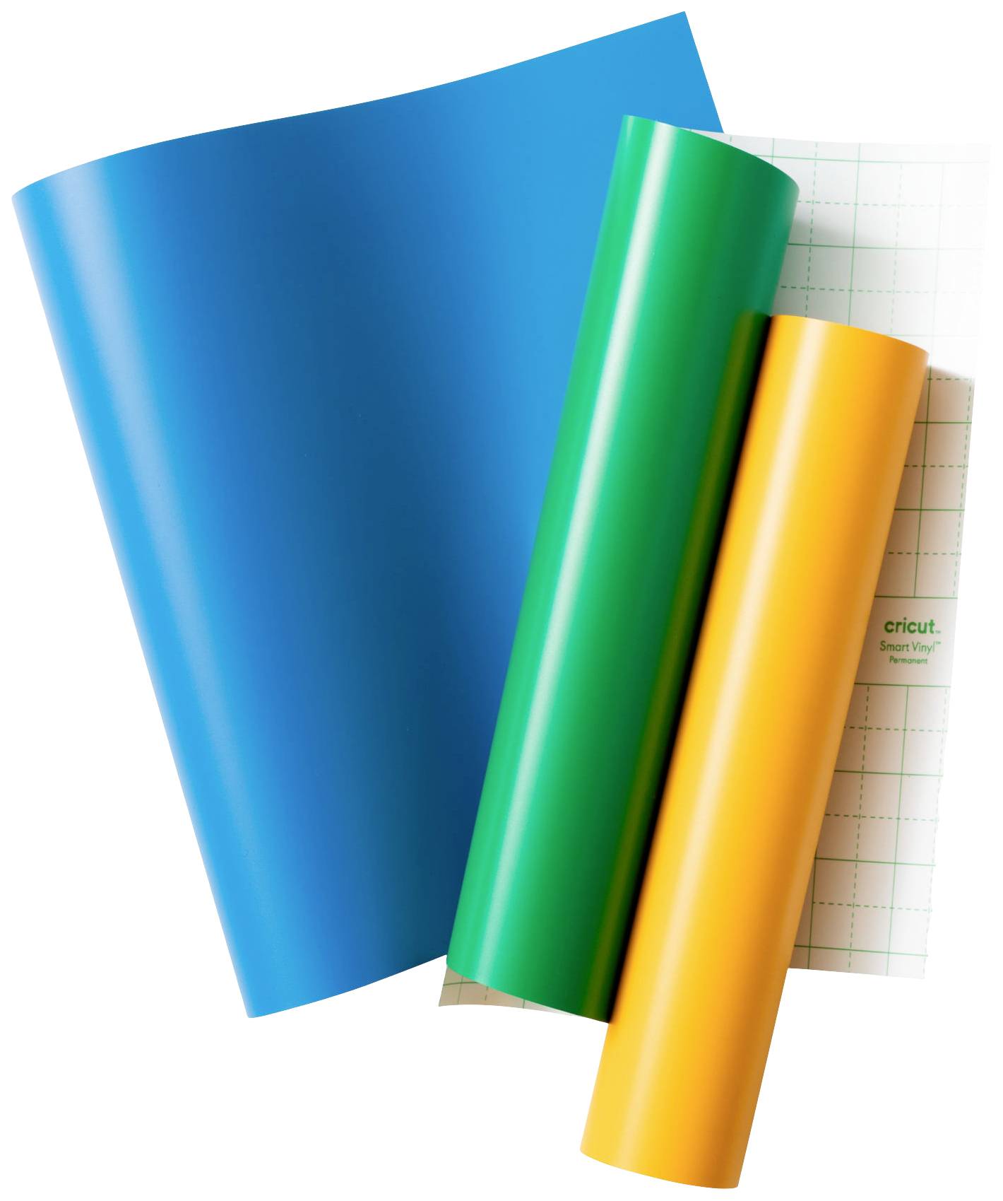 Cricut Smart Vinyl Permanent Joy Xtra Set de films Largeur de coupe 30.5 cm vert tendre, bleu mer, maïs