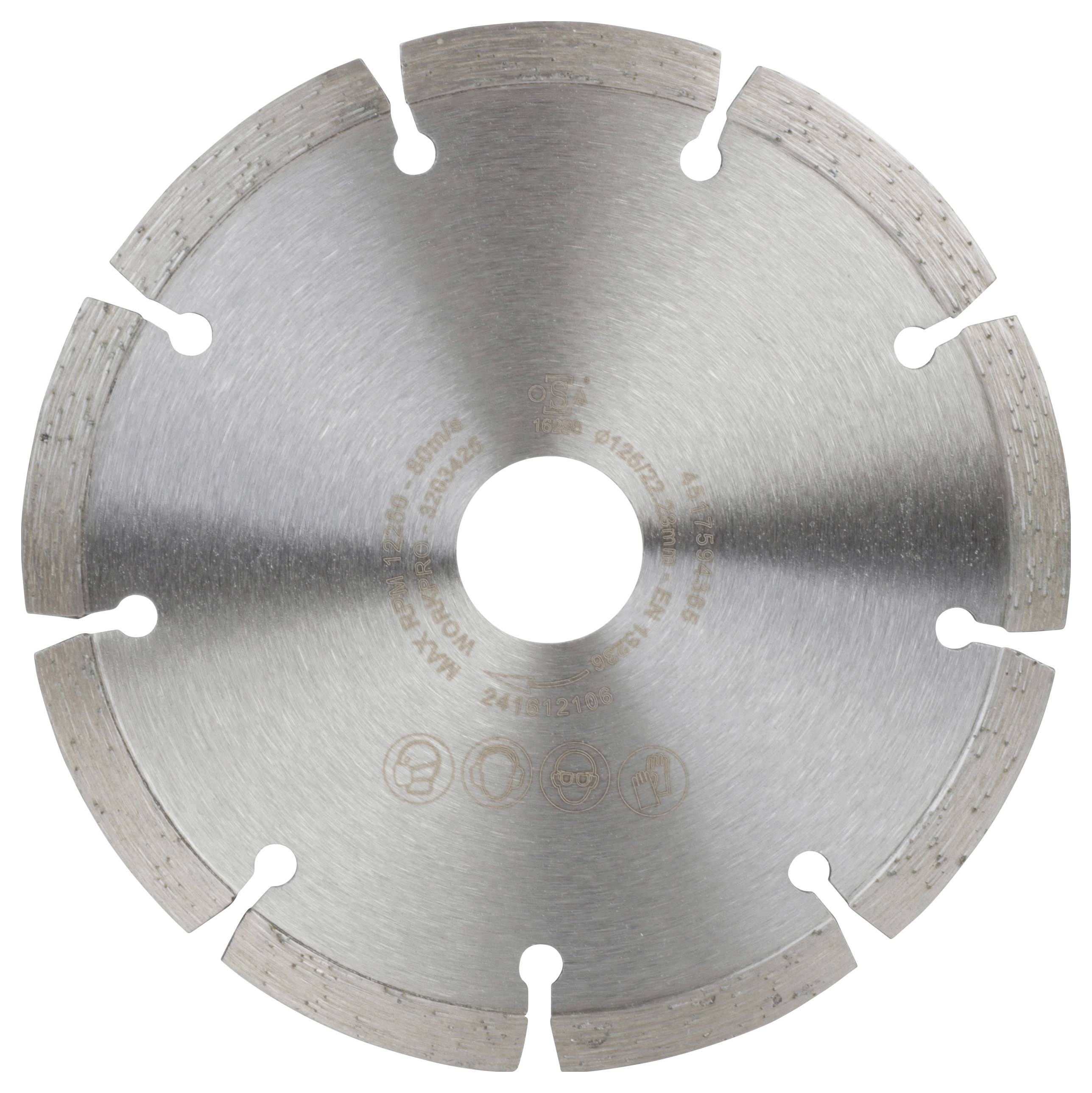 WorkPro GSOSSE-2 Disque à tronçonner 125 mm 1 pc(s) Céramique, Porcelaine, Marbre, Brique, Verre, pierre à chaux, Granite, Pierre