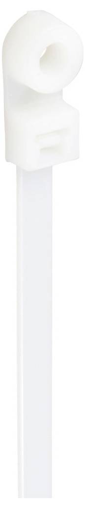 TRU COMPONENTS TC-12814168 Serre-câble 400 mm 7.6 mm naturel avec embase à visser, résiste aux produits chimiques 100 pc(s)