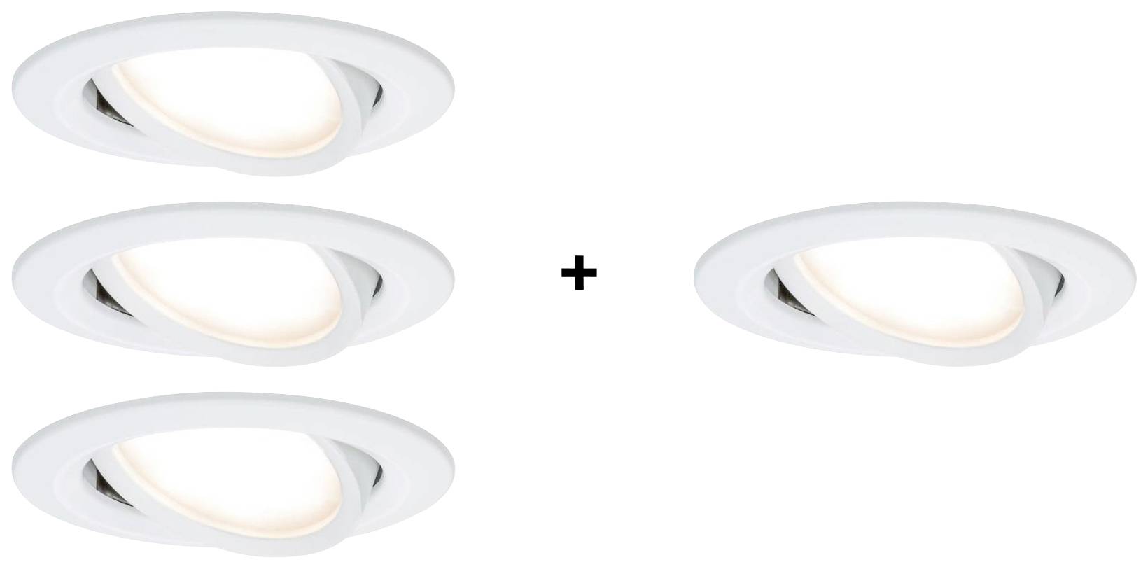 Paulmann 4064161325842 Nova Spot encastrable jeu de 4 LED LED 24 W blanc mat