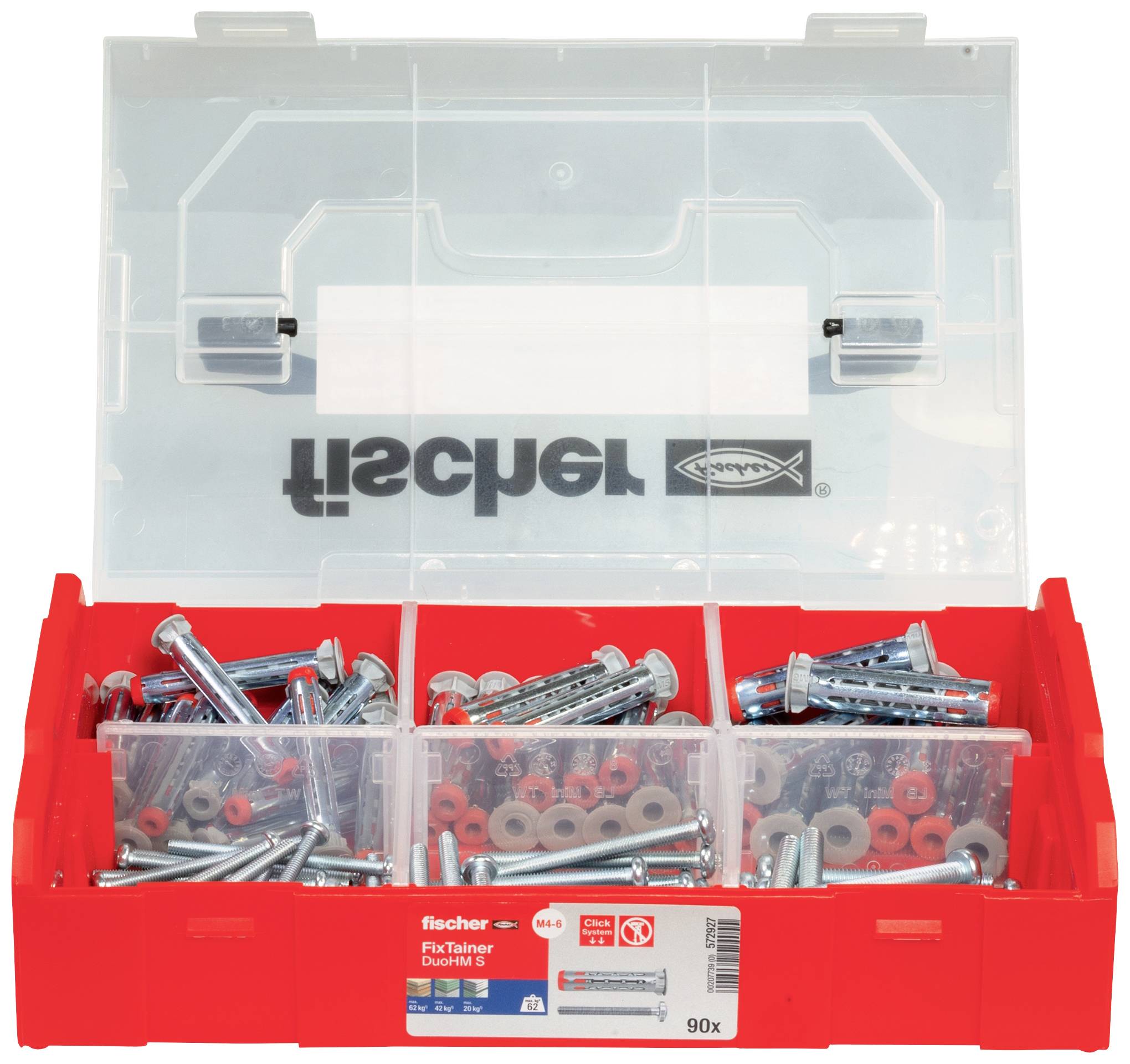 Fischer 572927 FixTainer DuoHM TX Cheville pour corps creux 55 mm 90 pc(s)