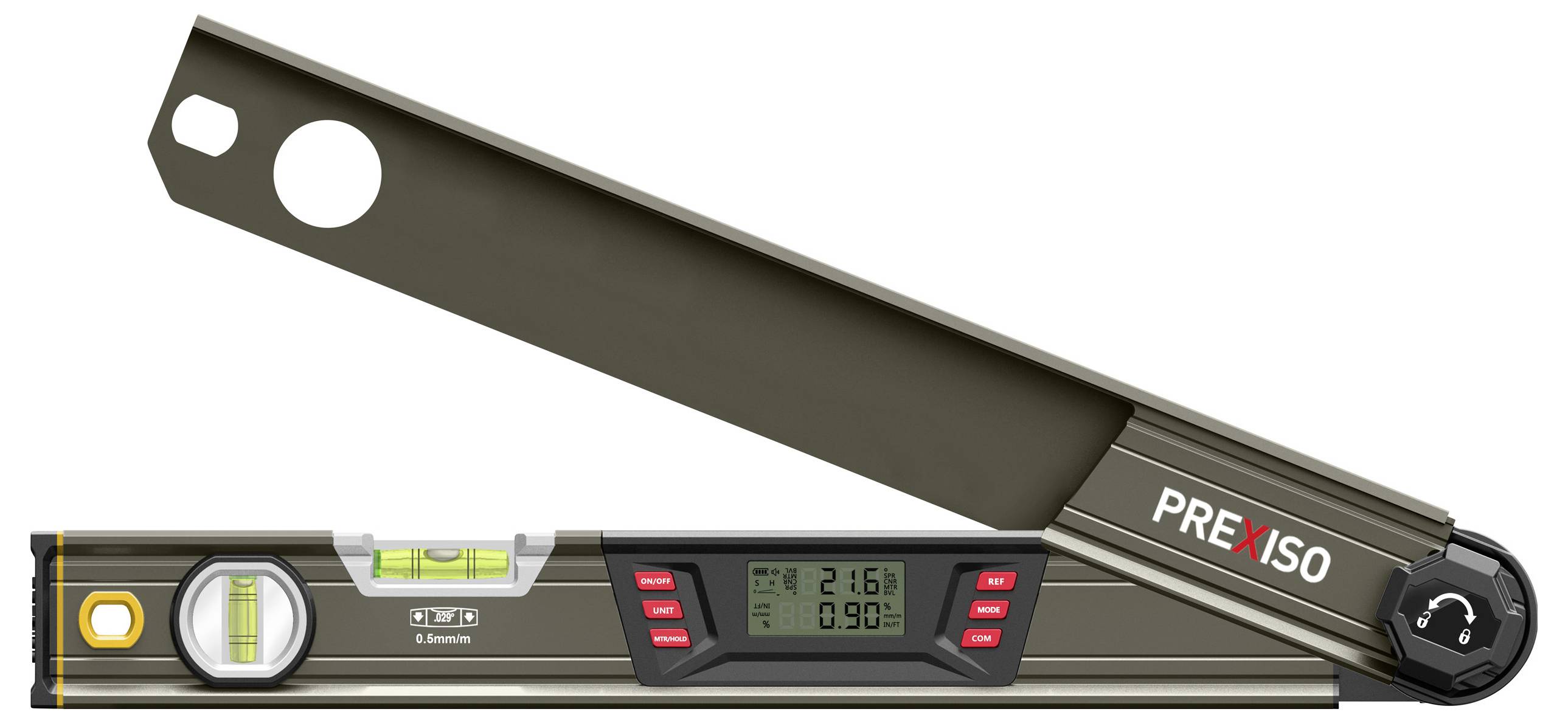 Prexiso PMF220 Niveau à bulle numérique avec sacoche 502 mm 220 °