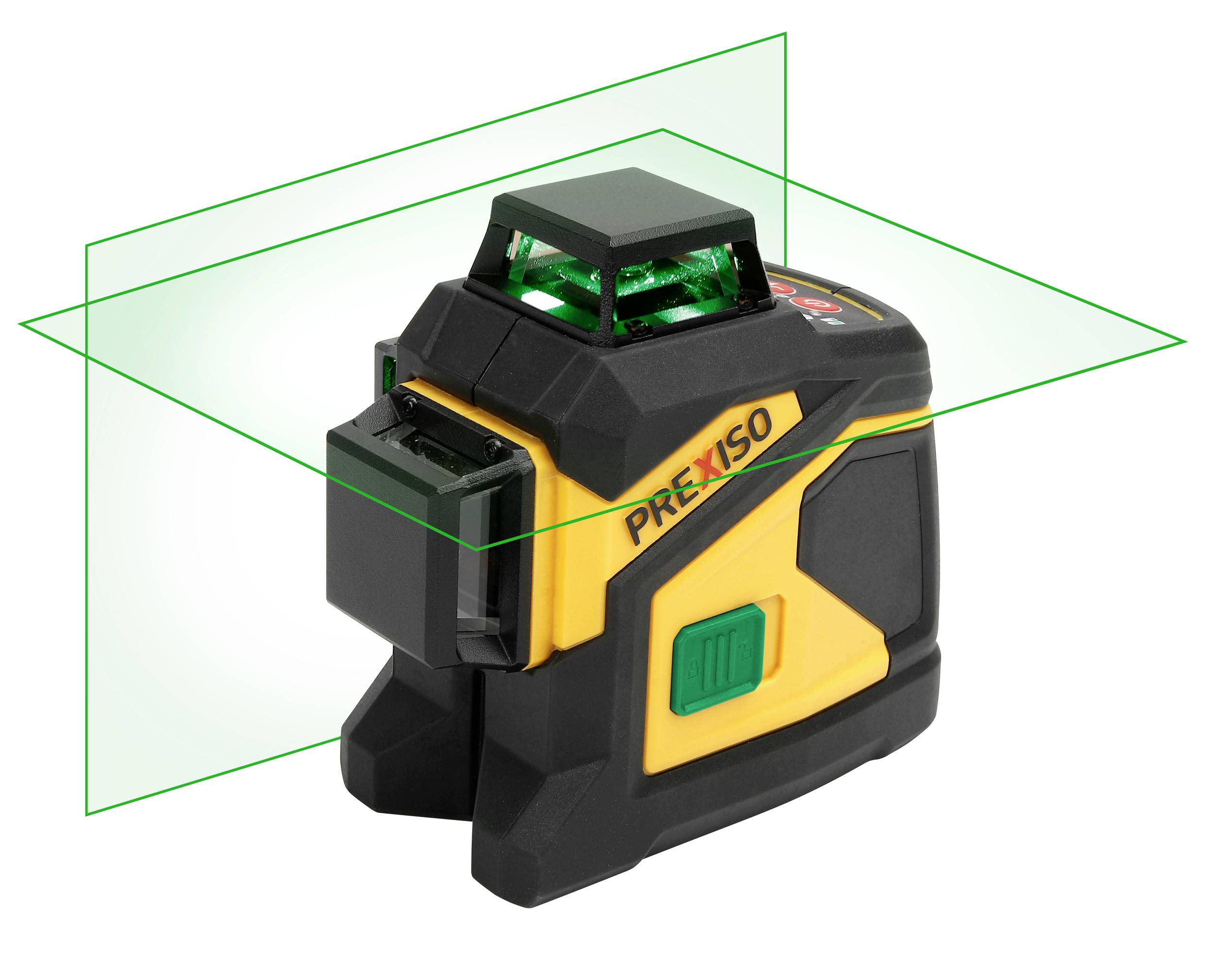 Prexiso PLC3-360G Laser à lignes 360° Laser vert, avec laser à 360°, batterie incluse, boîtier inclus Portée (max.): 60 m