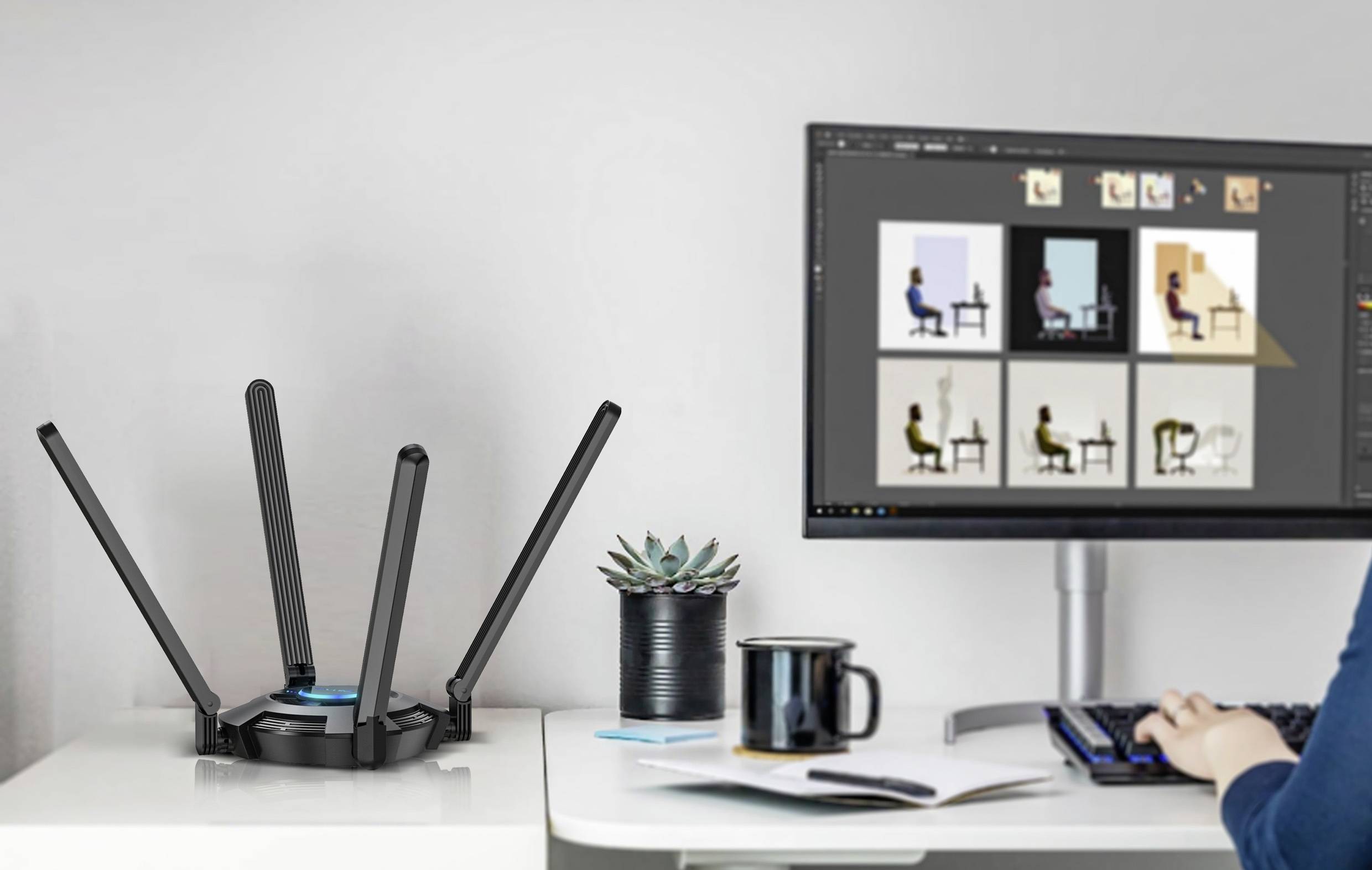 Adaptateur Wi-Fi Wavlink Vitesse Ultra WiFi 6E AX5400 USB3.0 Adapter USB 3.0 5400 MBit/s