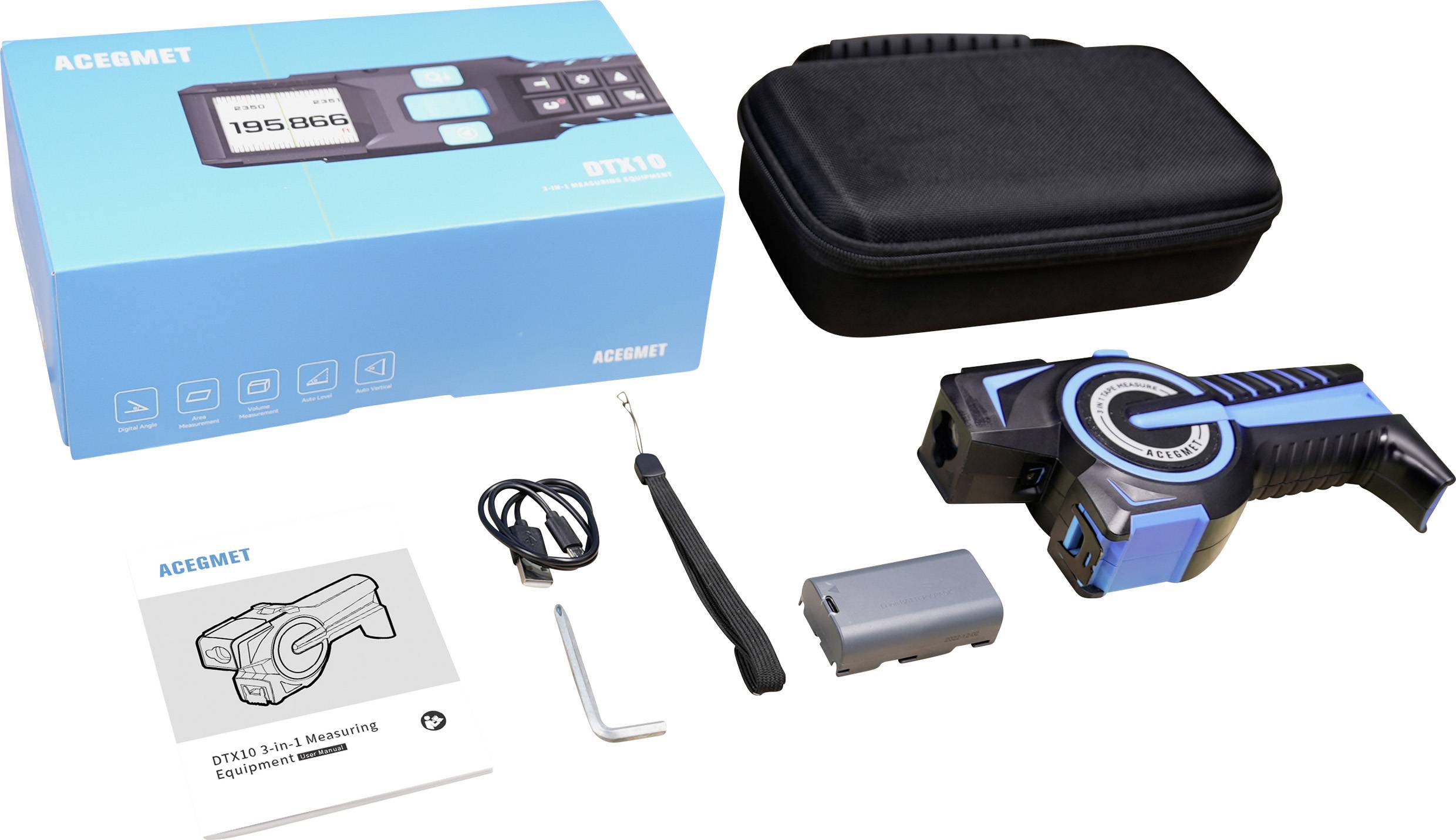 MILESEEY DTX10 Télémètre laser avec ruban en acier 100 m