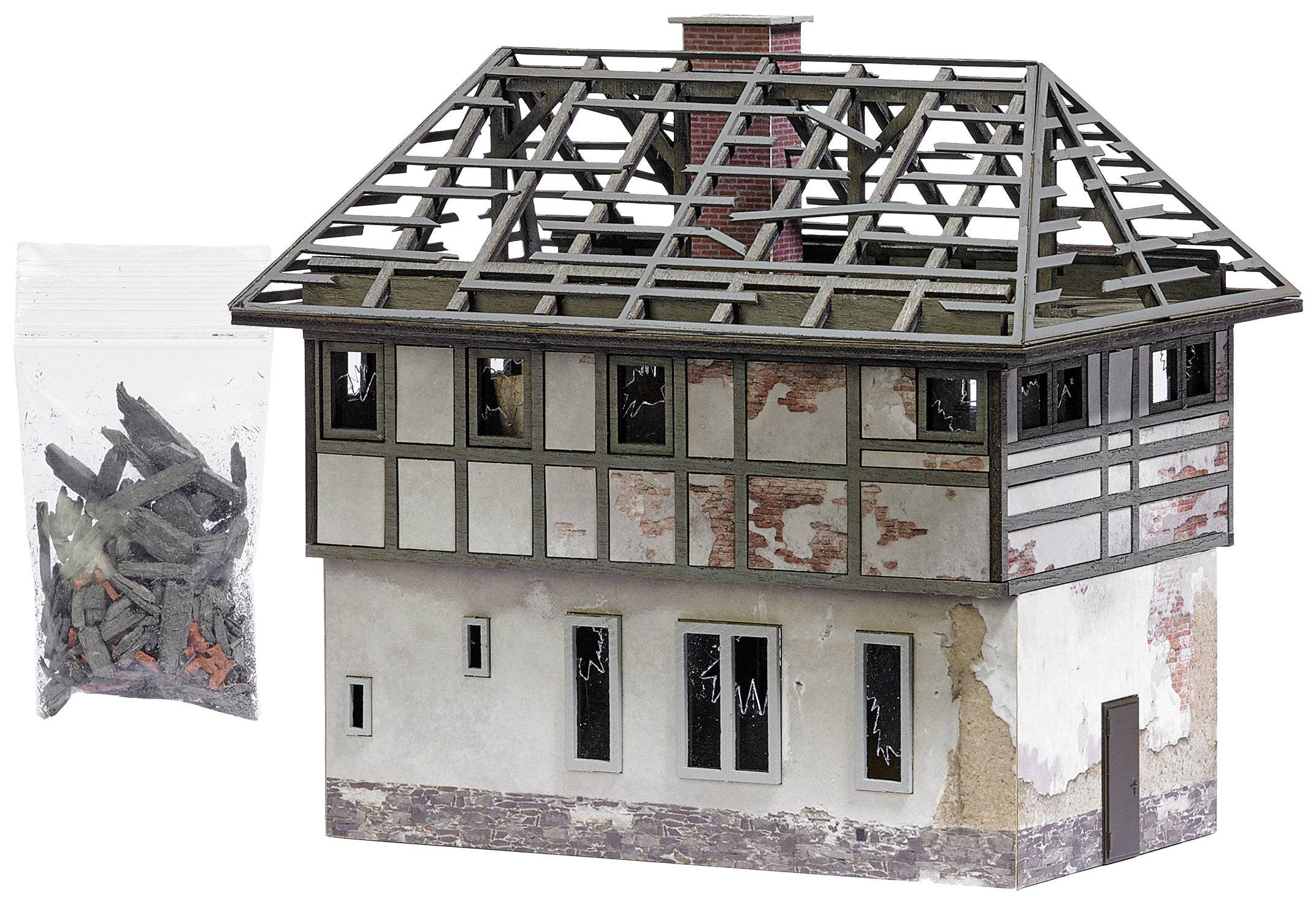 Busch 1949 H0 Poste de commande tordu (Lost place)