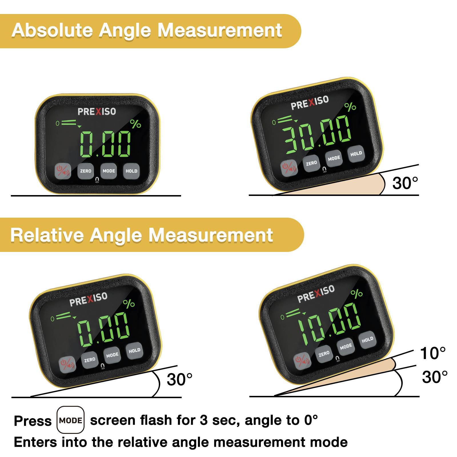 Prexiso PAG90 Viseur d'angle avec pied aimanté 90 °