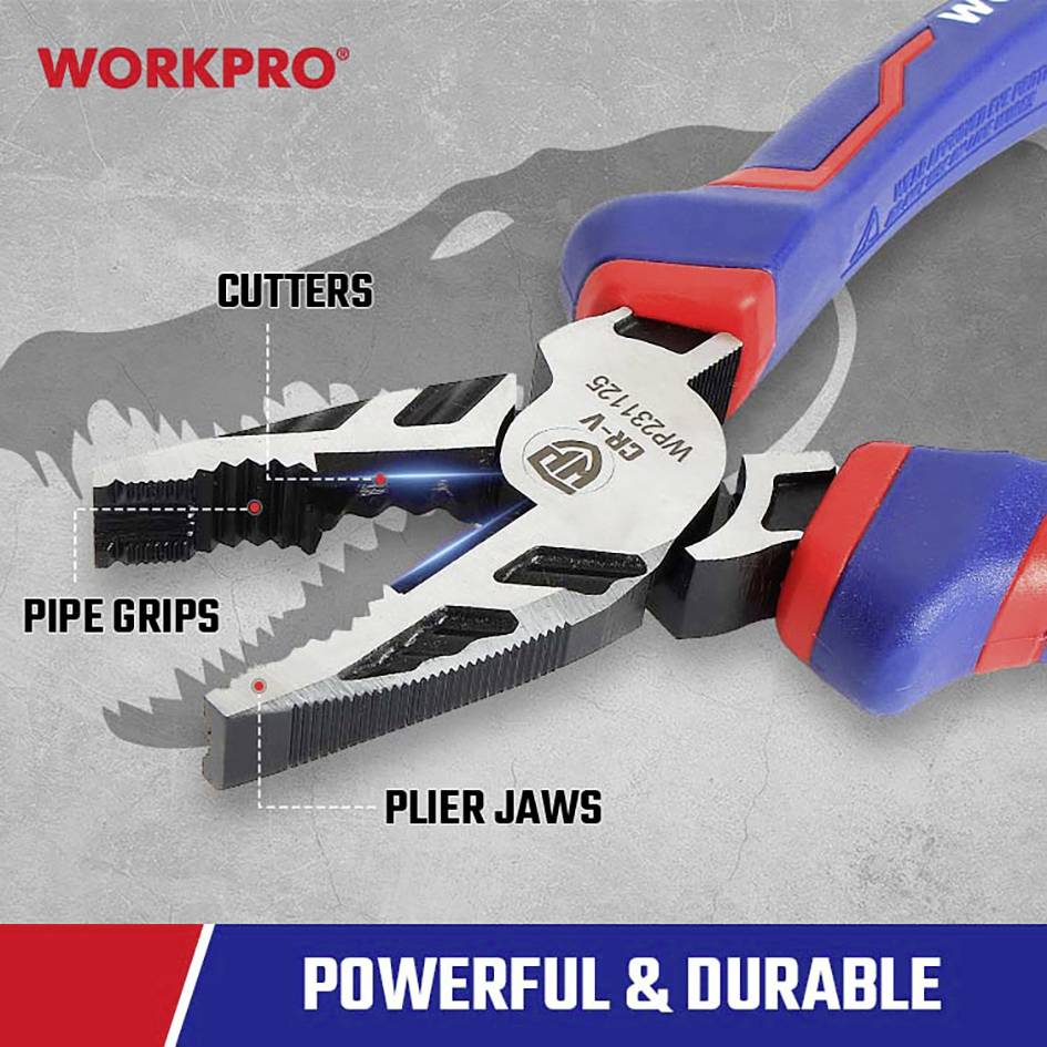 WorkPro WP231125 pour l'électronique et la mécanique de précision Pince universelle 200 mm