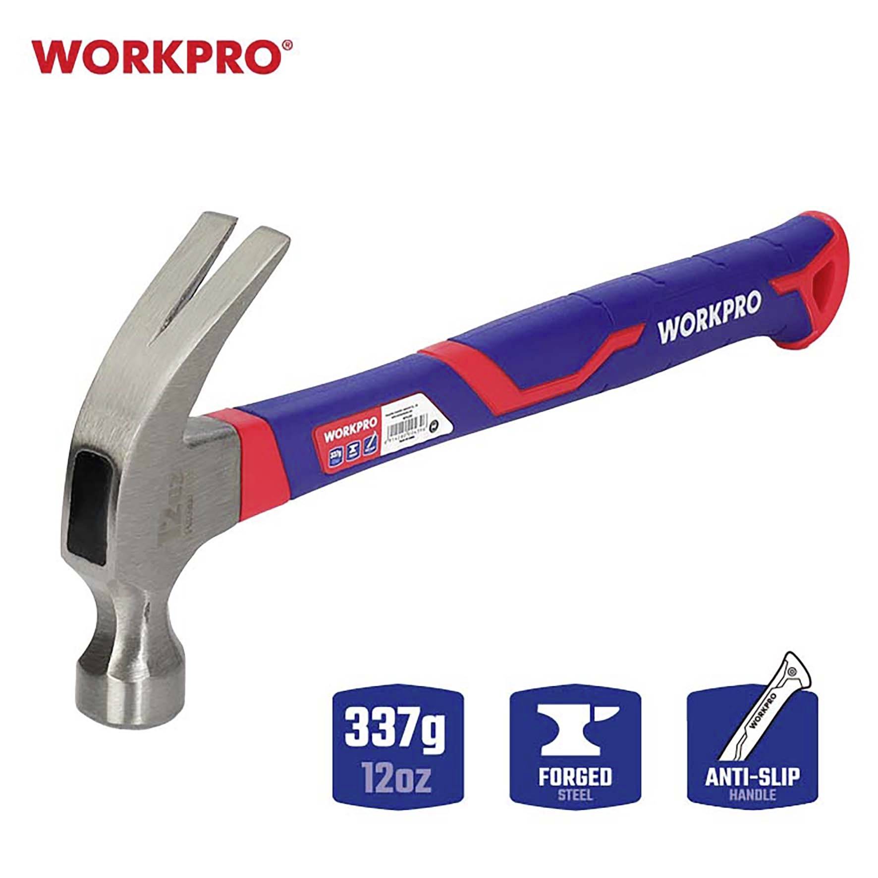WorkPro WP241010 Marteau arrache-clou Manche ergonomique, dur 337 g 1 pc(s)