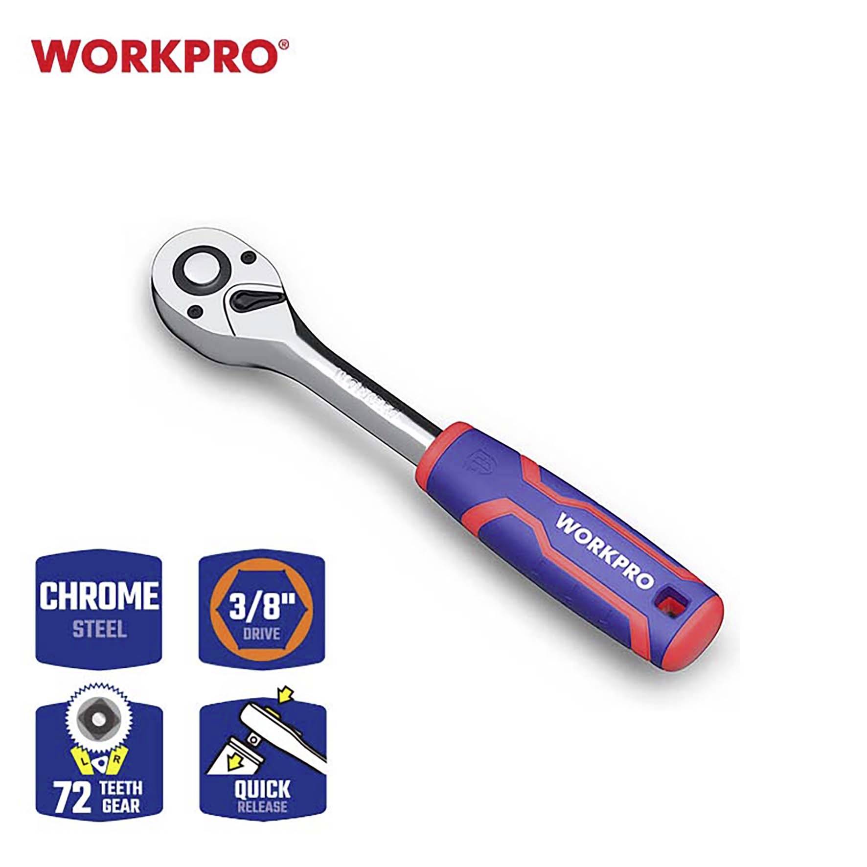 WorkPro WP271011 Cliquet réversible 3/8" (10 mm) 203 mm