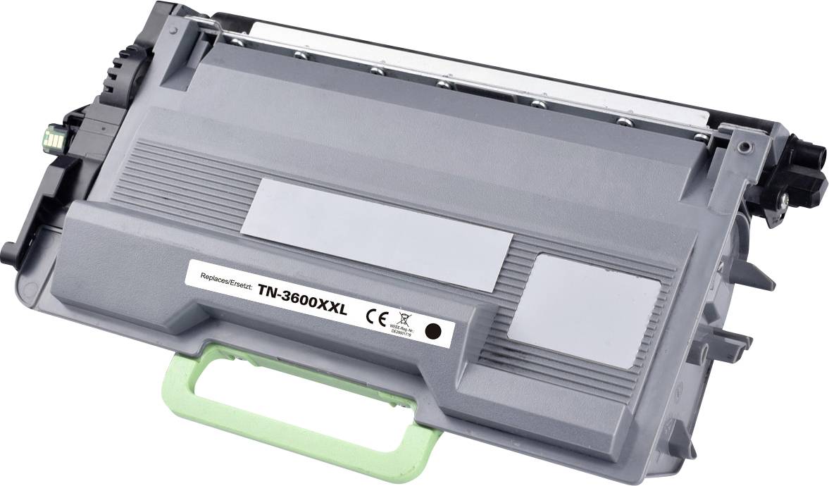 Toner Grauer TN-3600XXL avec poignée verte, adapté pour imprimantes.