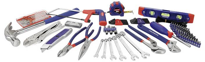 WorkPro WP209010 Jeu d'outils pour les bricoleurs, universelle en sacoche 156 pièces