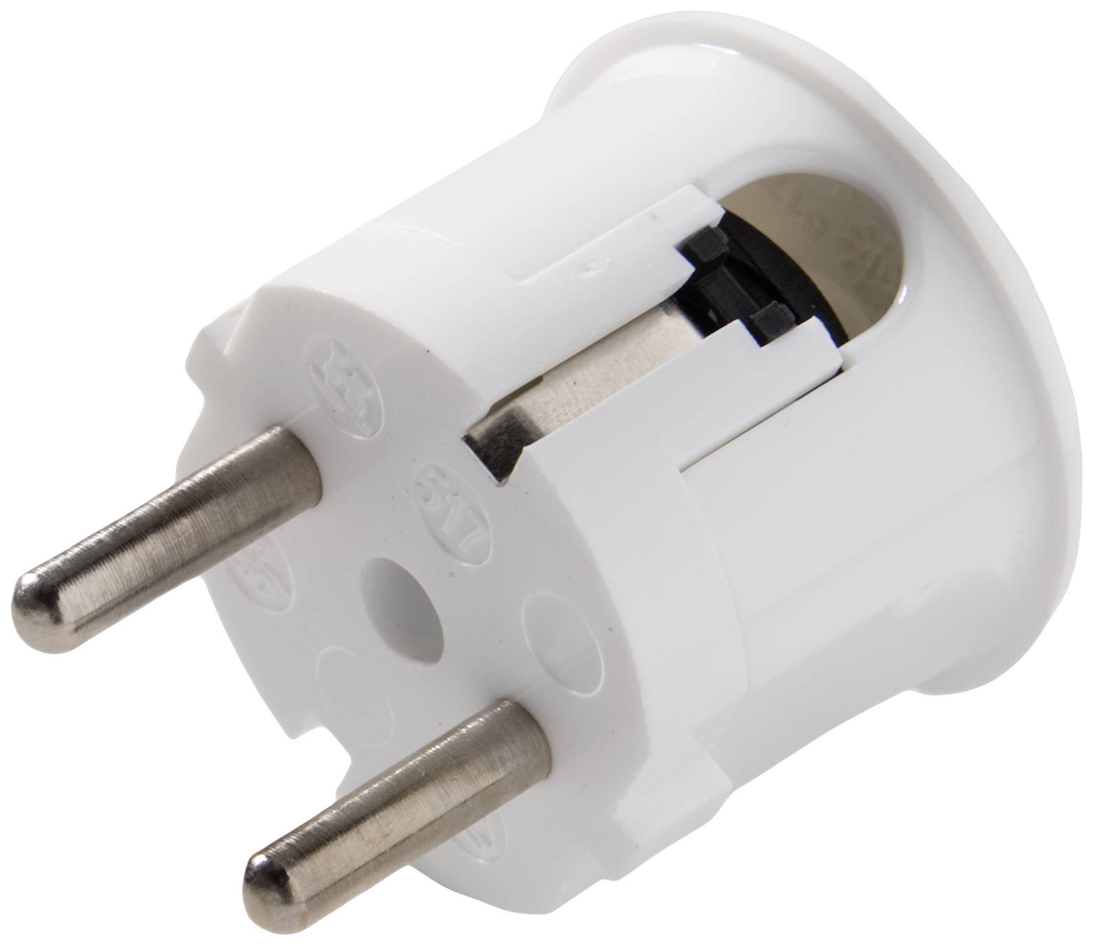 Martin Kaiser 517/kws Fiche coudée à contact de protection Polyamide 6 250 V blanc calcaire IP20