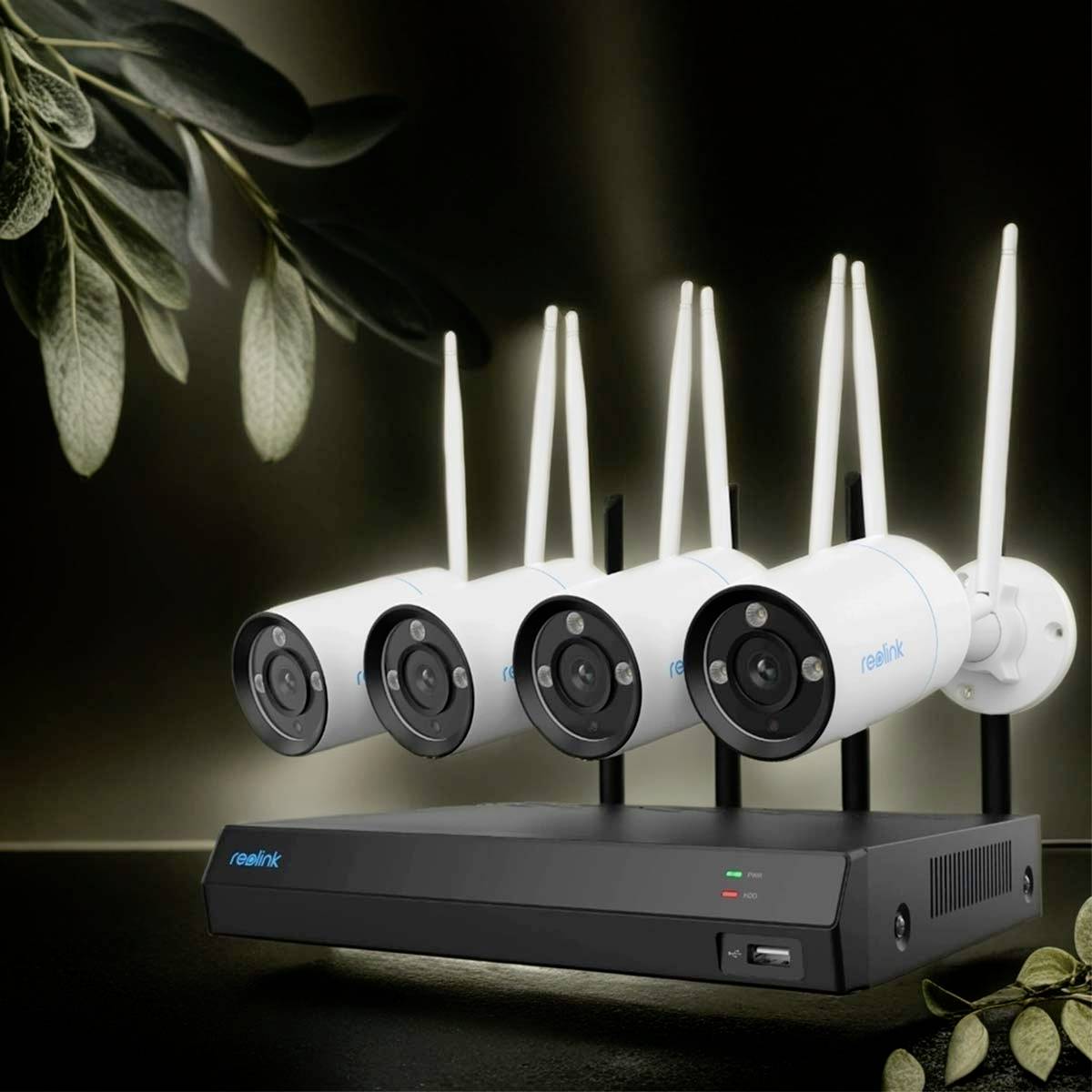 Reolink NVS12-8MB4W Wi-Fi IP-Set pour caméra de surveillance12 canauxavec 4 caméras3840 x 2160 pixels