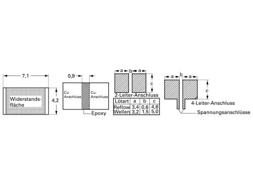 Isabellenhütte SMT-R050-1.0 SMT-R050-1.0 Résistance SMD 50 mΩ CMS 2817 7 W 1 % 100 ppm/K 1 pc(s)