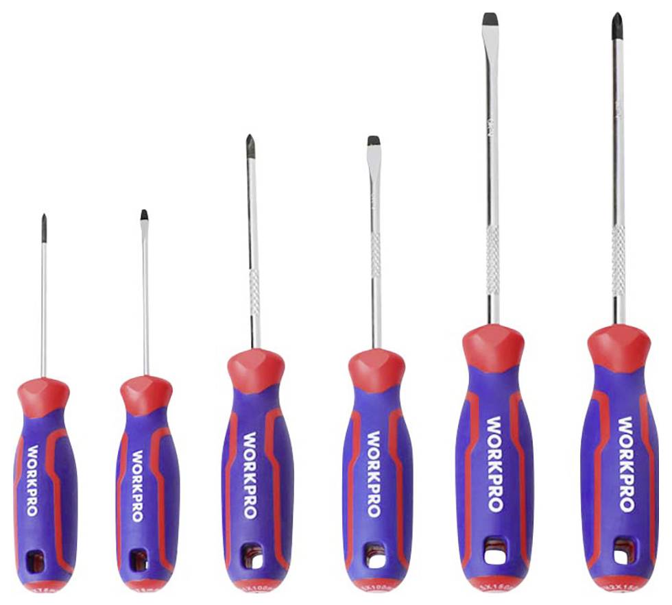 WorkPro 6 tlg universel Jeu de tournevis PH0, PH1, PH2