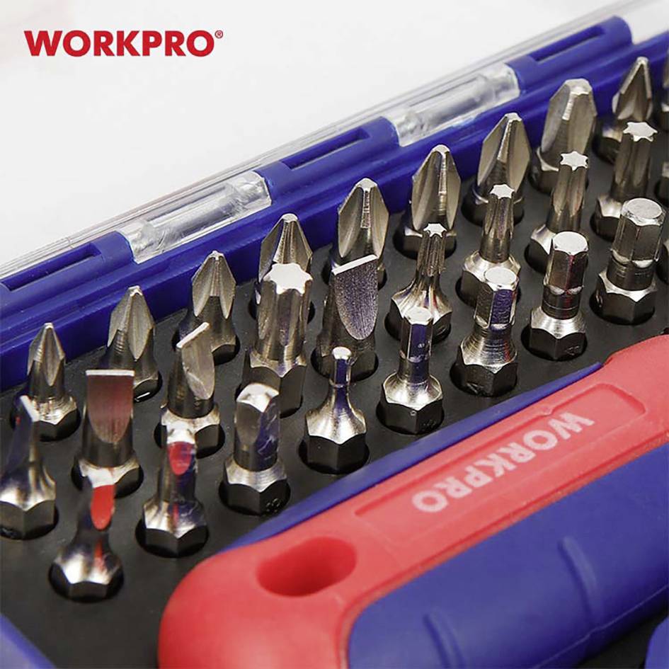 WorkPro universel Set d'embouts à cliquet Tournevis à cliquet