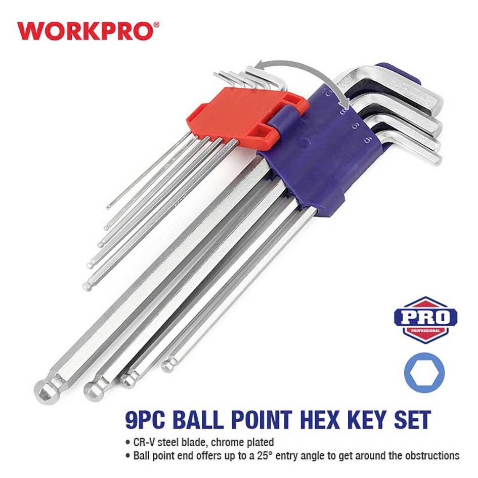 WorkPro Clé mâle coudée ronde