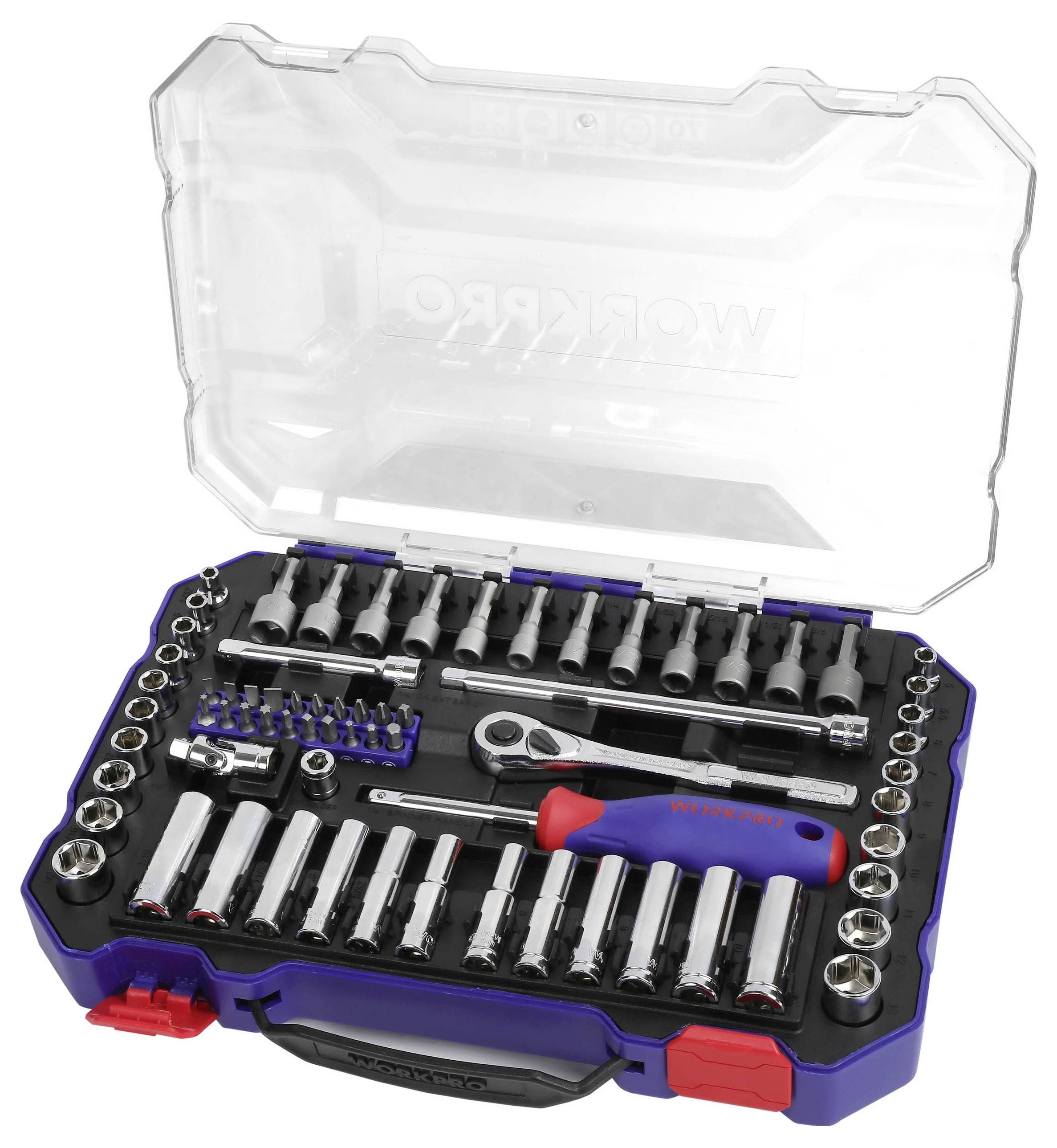 WorkPro Jeu d'embouts de tournevis 70 pièces WP202522