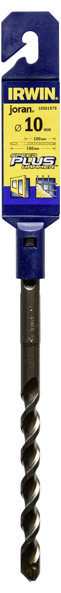 Irwin Tools SDS-plus 10501979 carbure de tungstène Foret pour marteau-perforateur 10 mm Longueur totale 160 mm tige cylindrique