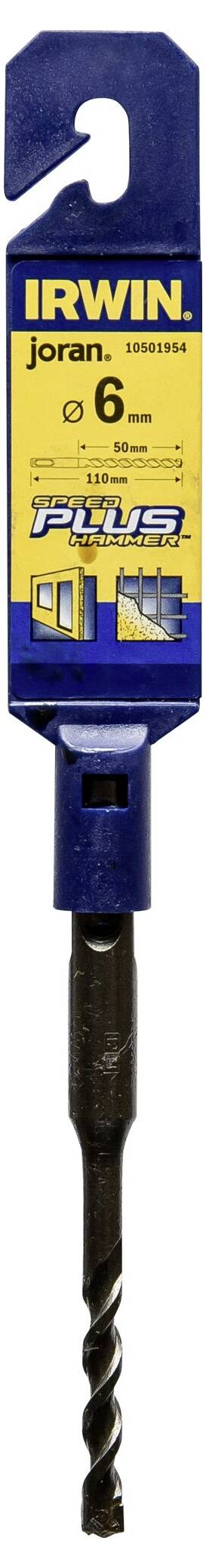 Irwin Tools SDS-plus 10501954 carbure de tungstène Foret pour marteau-perforateur 6 mm Longueur totale 110 mm tige cylindrique