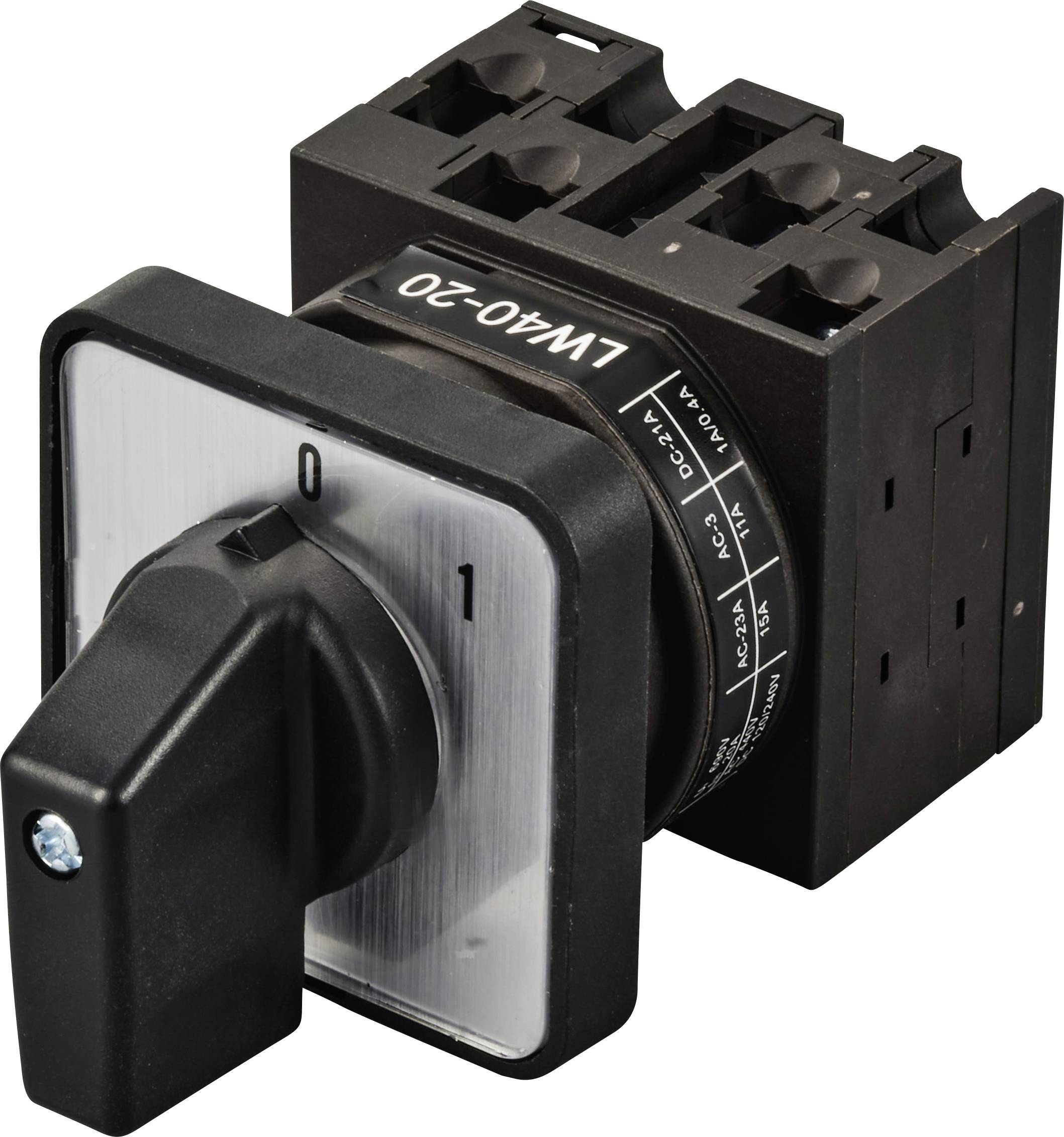 TRU COMPONENTS TC-LW40-20 C04/2A48I Commutateur à cames 20 A 690 V 1 x 45 ° noir, gris 1 pc(s)