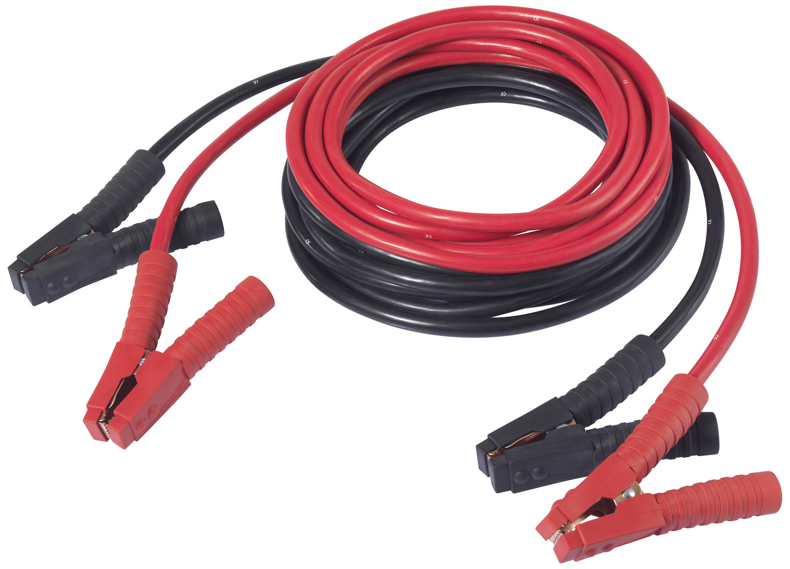 TOOLCRAFT TO-9626598 Câble de démarrage 50 mm² Aluminium (revêtement cuivre) 6 m avec pinces en plastique