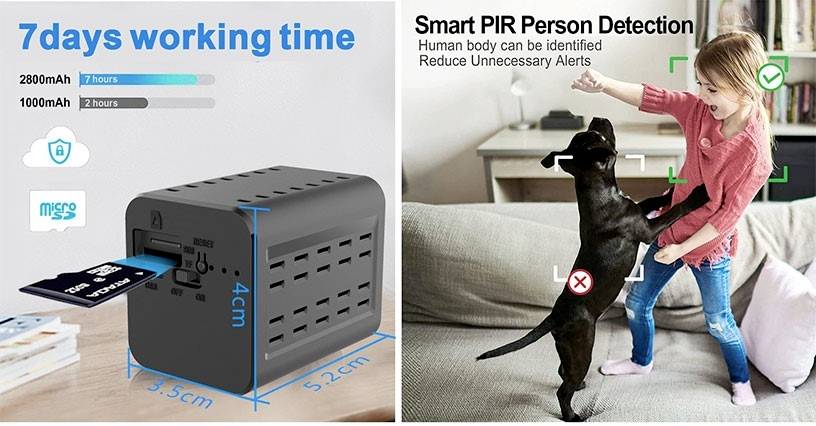 Javiscam C1 Mini-caméra de surveillance 1920 x 1080 Pixel