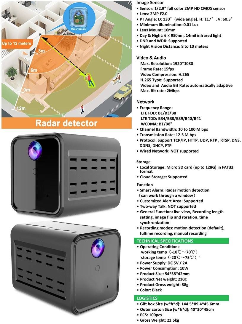 Javiscam C1 Mini-caméra de surveillance 1920 x 1080 Pixel