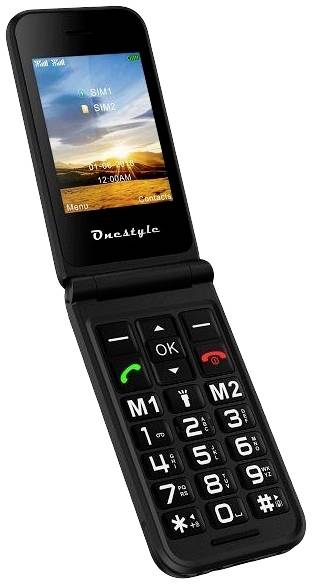 Onestyle Gold Téléphone portable à clapet noir