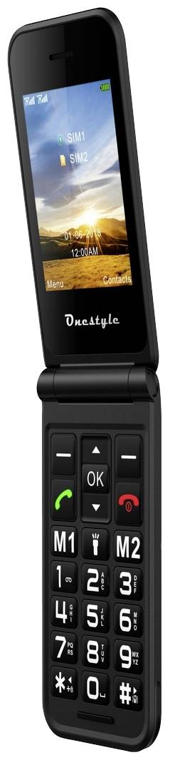 Onestyle Gold Téléphone portable à clapet noir