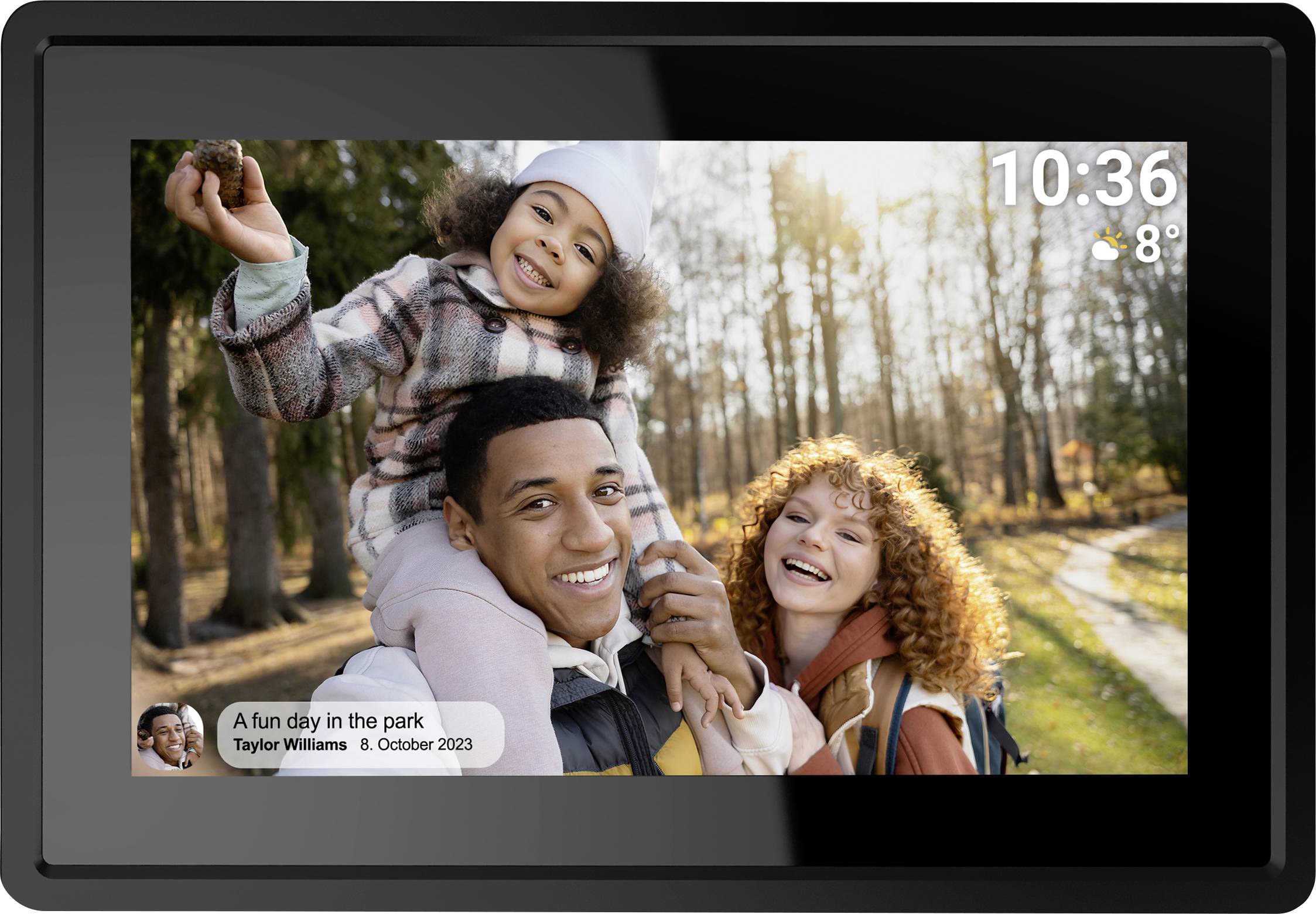 Denver PFF725b Cadre photo numérique Wi-Fi 17.8 cm 7 pouces CEE: B (A - G) 1024 x 600 Pixel 8 GB noir