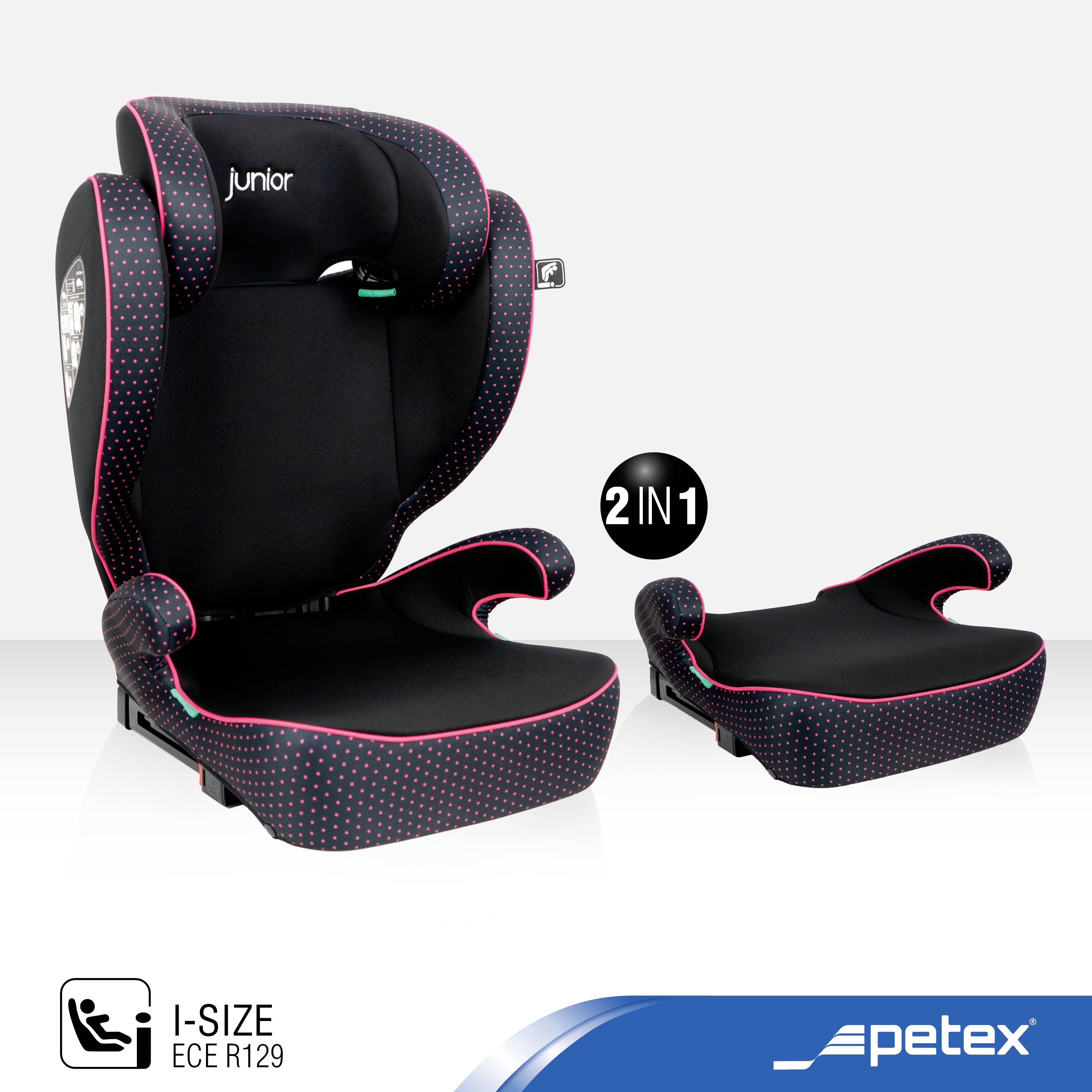 Petex Basic Plus 1602 pink HDPE nach ECE R129 Siège bébé rose