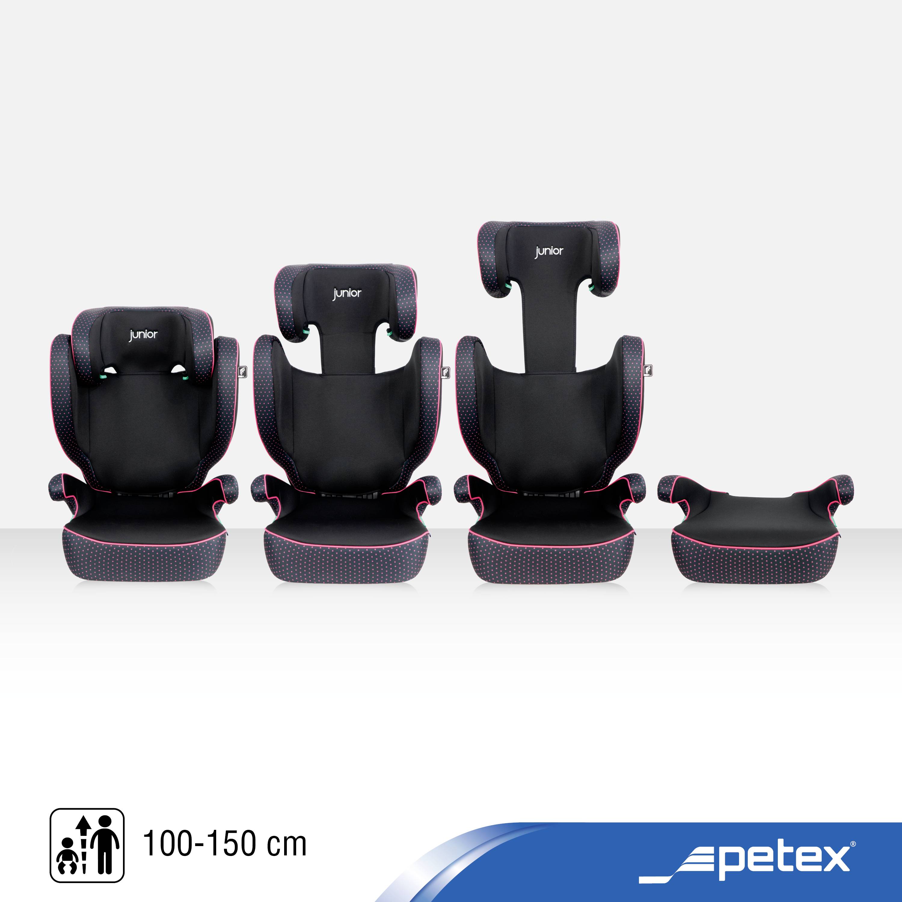 Petex Basic Plus 1602 pink HDPE nach ECE R129 Siège bébé rose