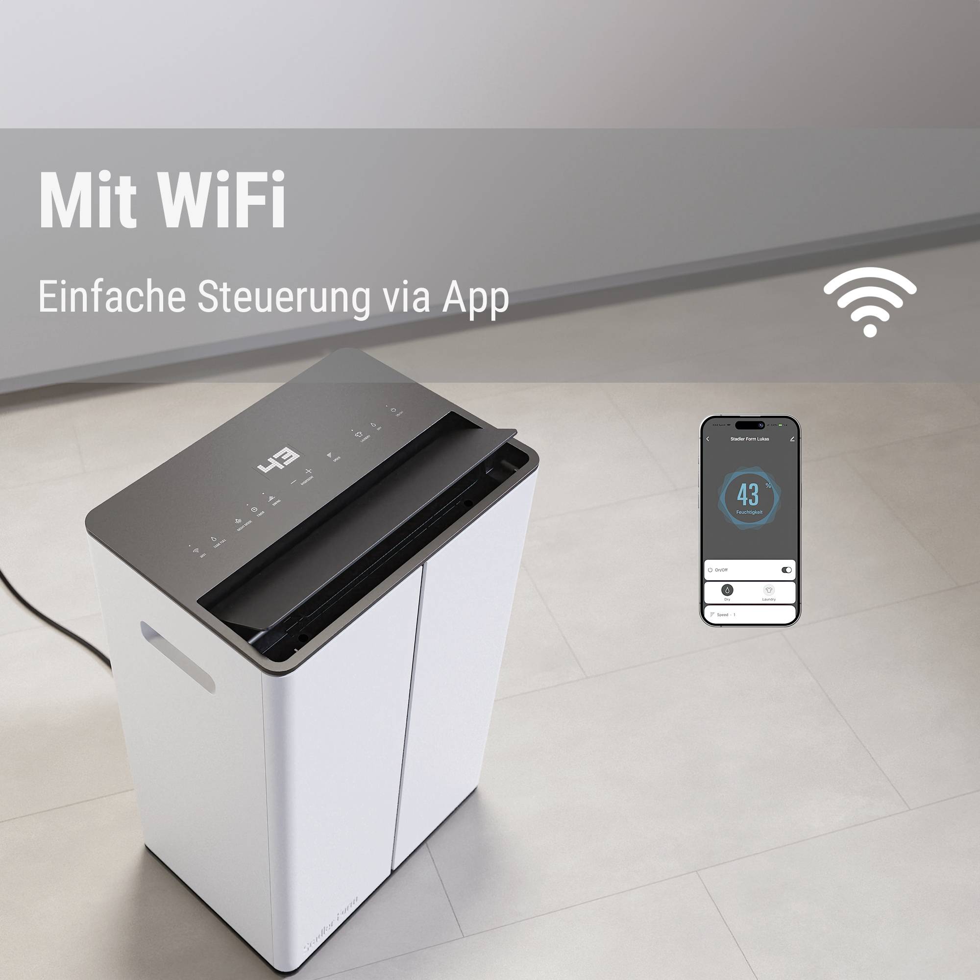 Déshumidificateur Stadler Form Lukas 70 m² 0.83 l/h blanc