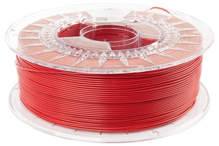 Rouleau de filament rouge pour imprimante 3D.