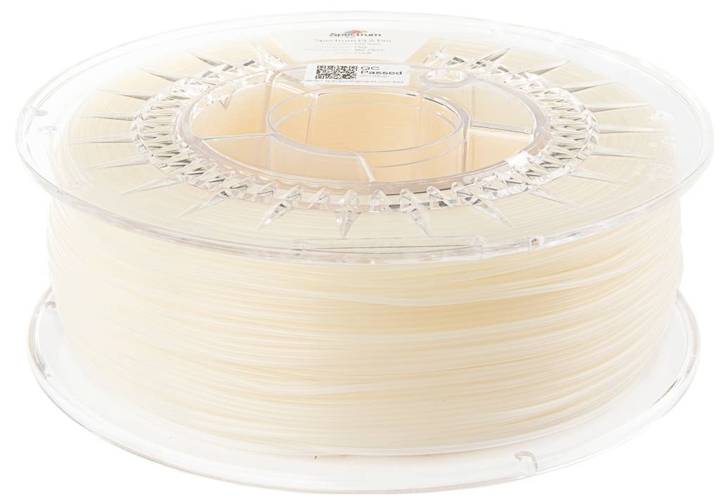 Bobine de filament d'imprimante 3D blanc, utilisée pour la fabrication d'objets par impression 3D.