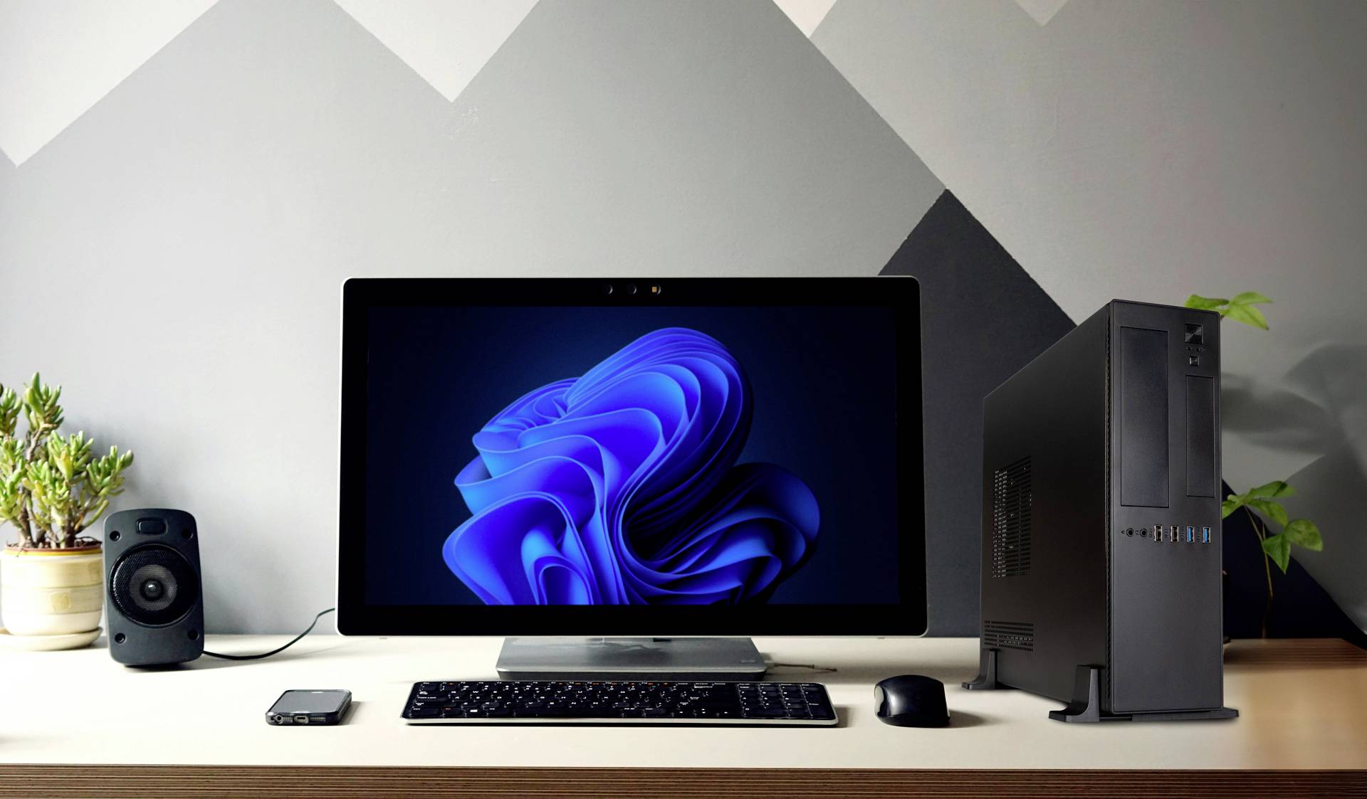 Gigabyte PC de bureau GB-SLIM-PC2 AMD Ryzen 5 8500G 5 GHz 16 GB RAM 1 TB SSD Nvidia GeForce RTX 3050 6 GB GDDR6 Win 11 Pro