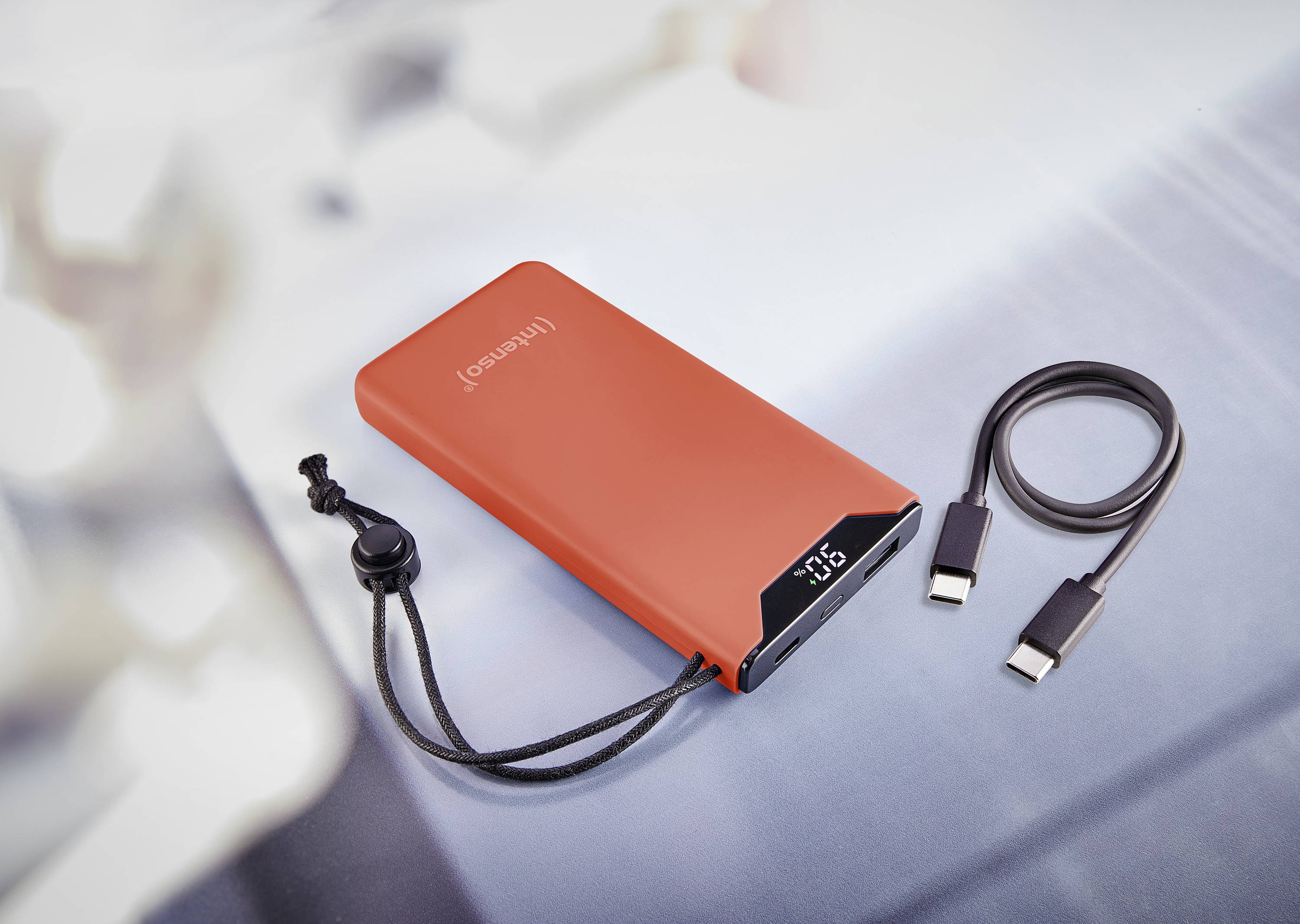 Intenso F10000 Powerbank (batterie supplémentaire) 10000 mAh Quick Charge, Power Delivery LiPo USB-A, USB-C® orange affichage du