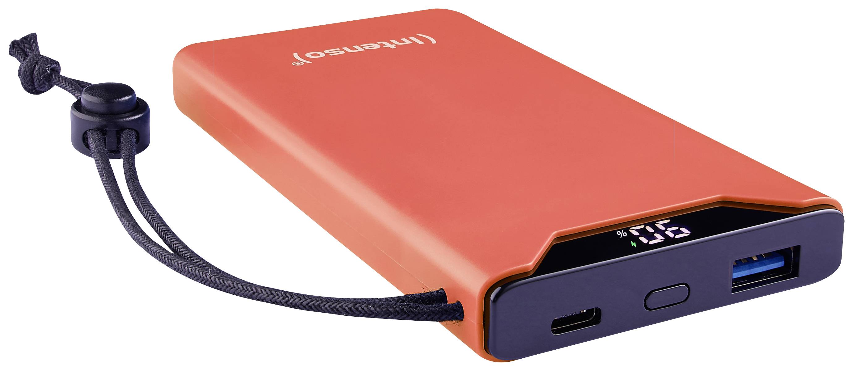 Intenso F10000 Powerbank (batterie supplémentaire) 10000 mAh Quick Charge, Power Delivery LiPo USB-A, USB-C® orange affichage du