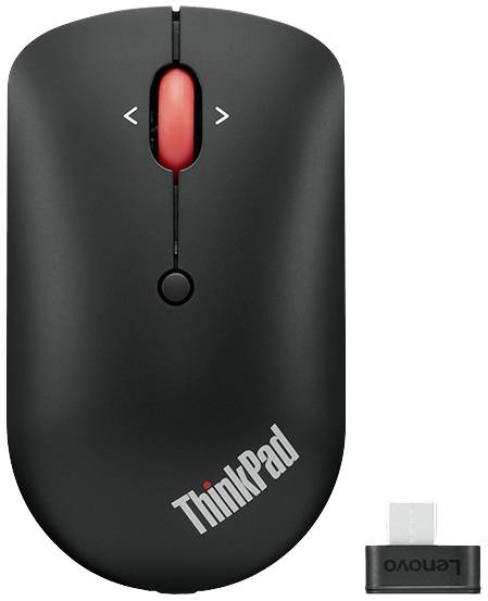 Lenovo ThinkPad Compact Souris Bluetooth optique noir 4 Boutons 800 dpi, 1600 dpi, 2400 dpi