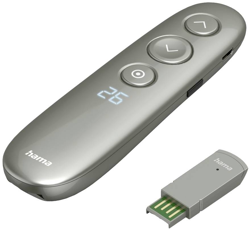Hama Spot-Pointer V2 radio Télécommande de présentation Ecran intégré, avec pointeur laser virtuel
