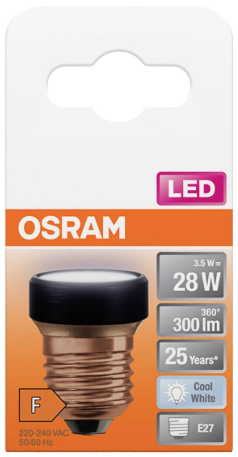 OSRAM HOMELIGHTING 4058075839991 LED CEE F (A - G) E27 3.5 W = 28 W blanc neutre (Ø x H) 35 mm x 35 mm 1 pc(s)