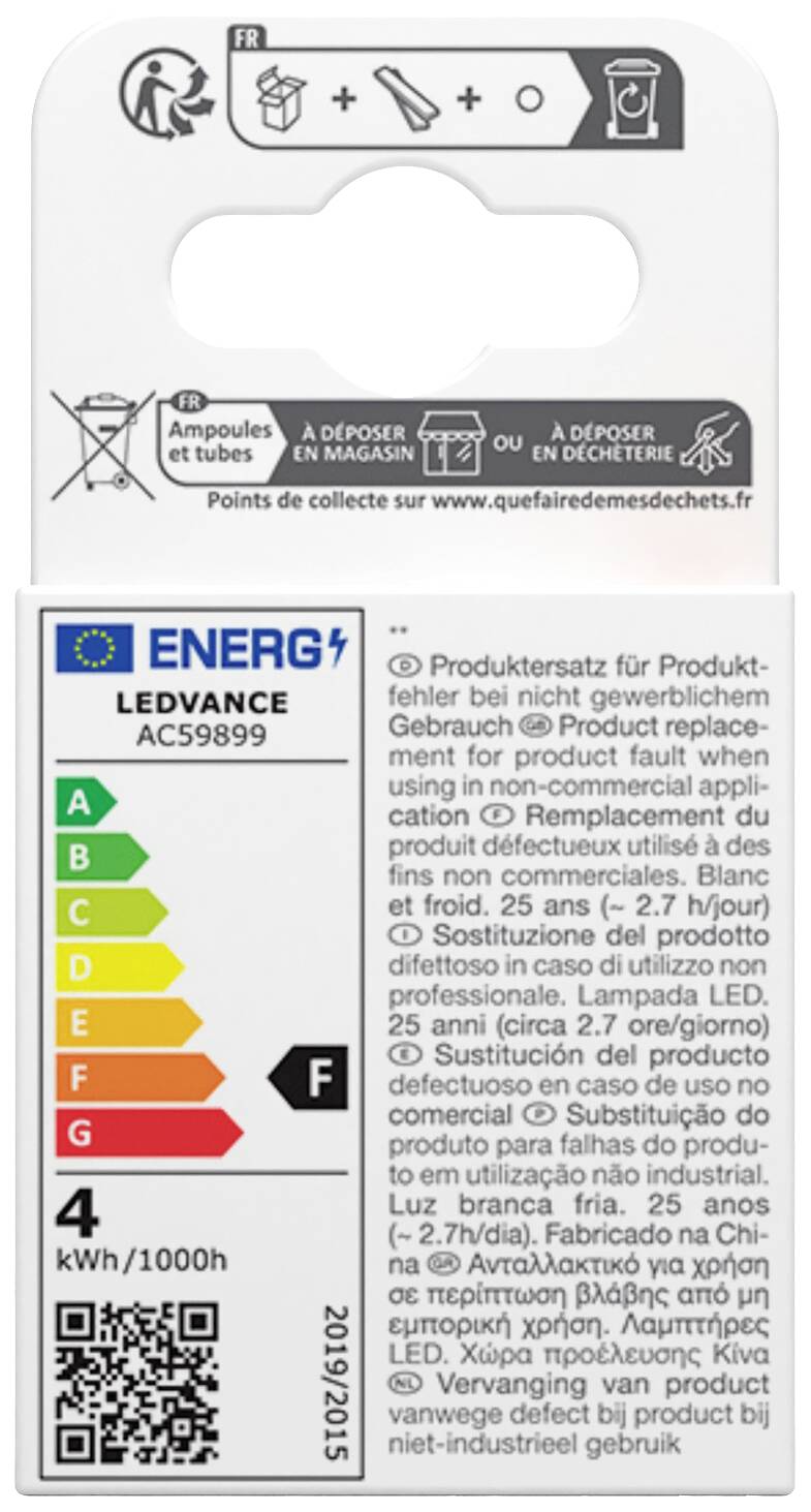 OSRAM HOMELIGHTING 4058075839991 LED CEE F (A - G) E27 3.5 W = 28 W blanc neutre (Ø x H) 35 mm x 35 mm 1 pc(s)