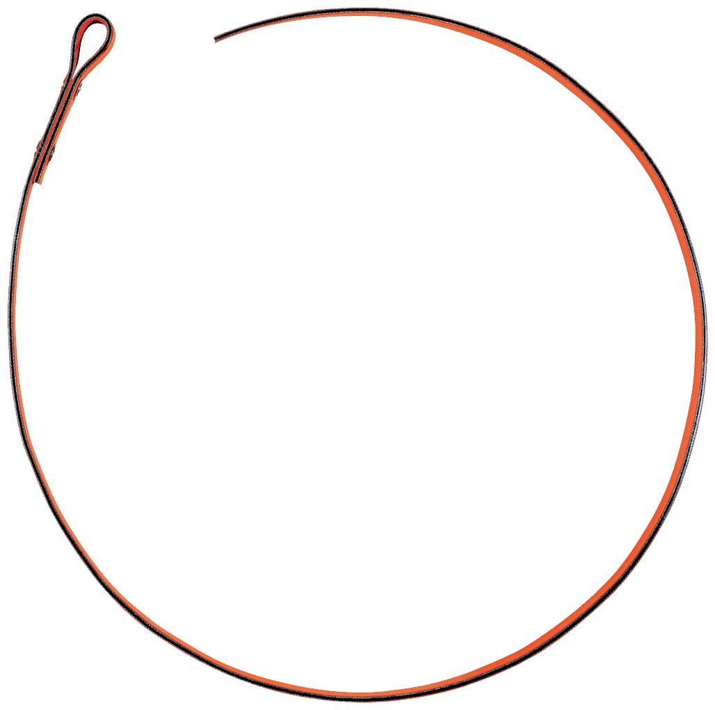 Un fil rouge en forme de cercle avec une boucle à une extrémité.