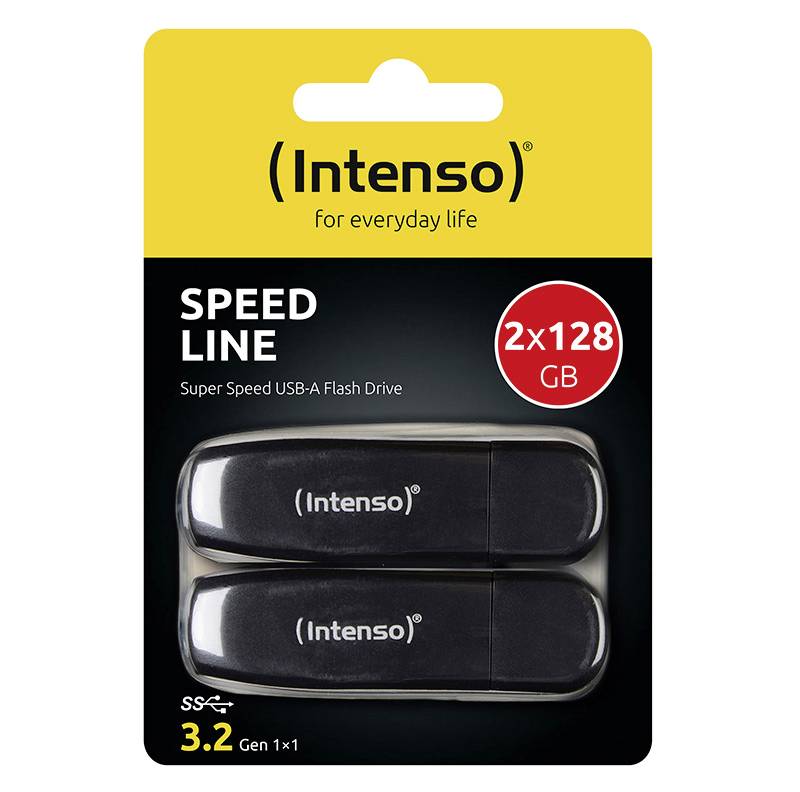 Intenso 128GB Speed Line double pack Clé USB au détail 128 GB noir 3533495 USB-A