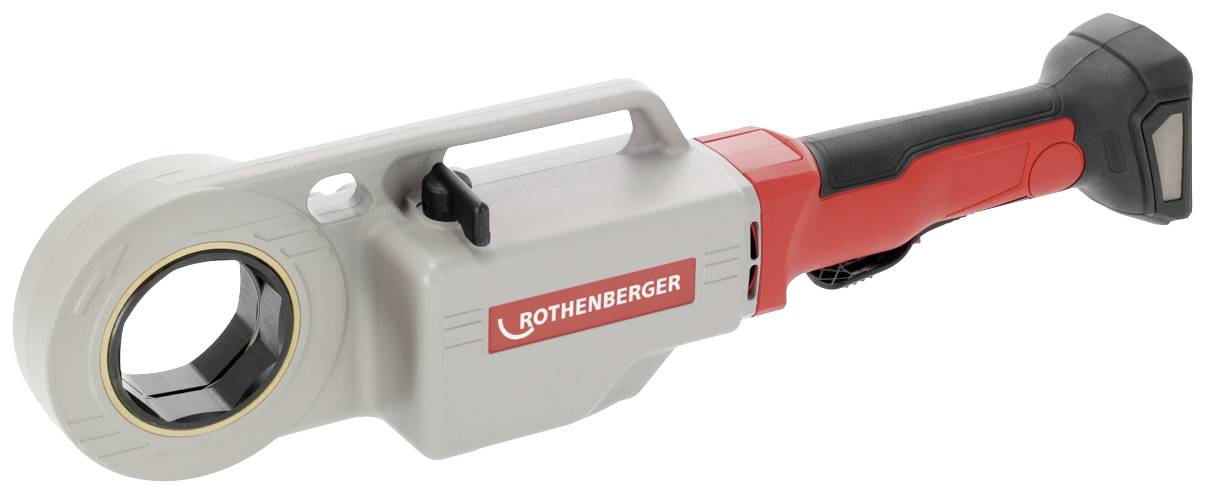 Un outil portable de coupe de tuyaux électrique de la marque Rothenberger, adapté pour couper des tuyaux avec précision.